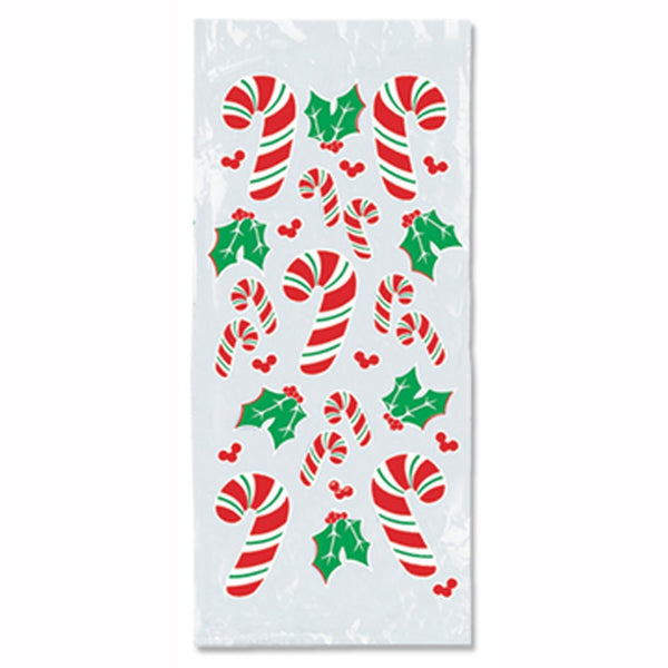 Beistle Candy Cane & Holly Cello Bags 4