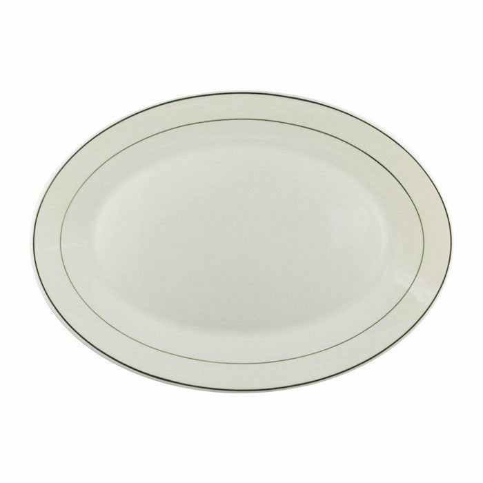 Cardinal 18017 13.75" Reception Platter Green Band Cardinal