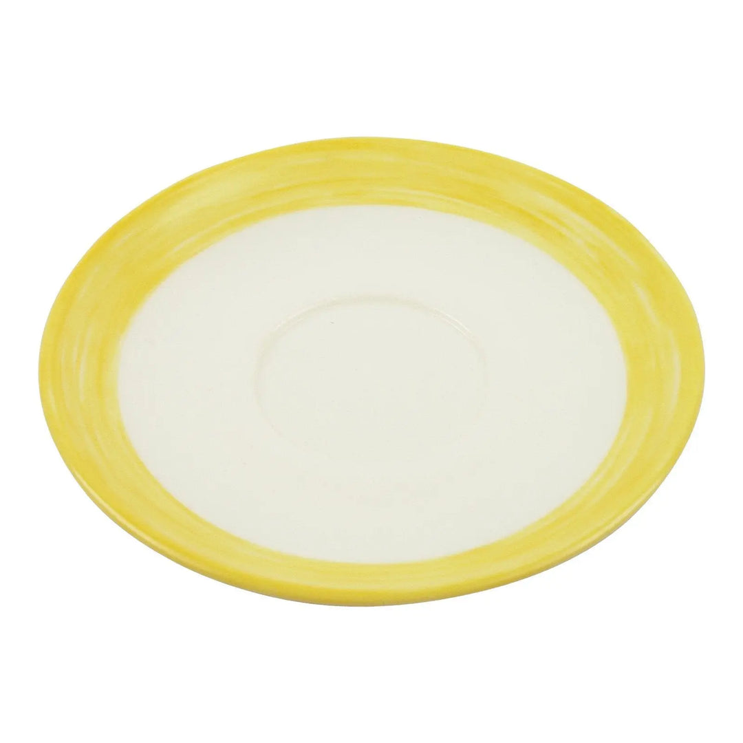 Cardinal C3784 5.5" Saucer Brushed Yellow Band Cardinal