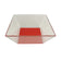 Cardinal D6242 7" Glass Square Mix Up Burgundy Bowl