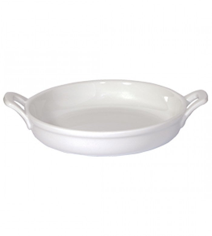 Cardinal Arcoroc FJ779 5-7/8" Capitale White Oval Casserole Dish Cardinal