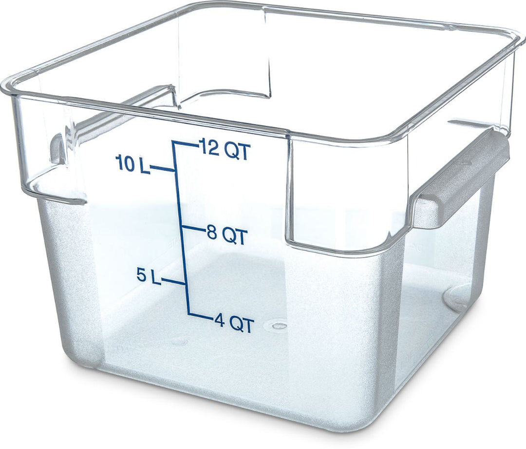 Carlisle 10724-07 12 Qt Clear Square Food Storage Container