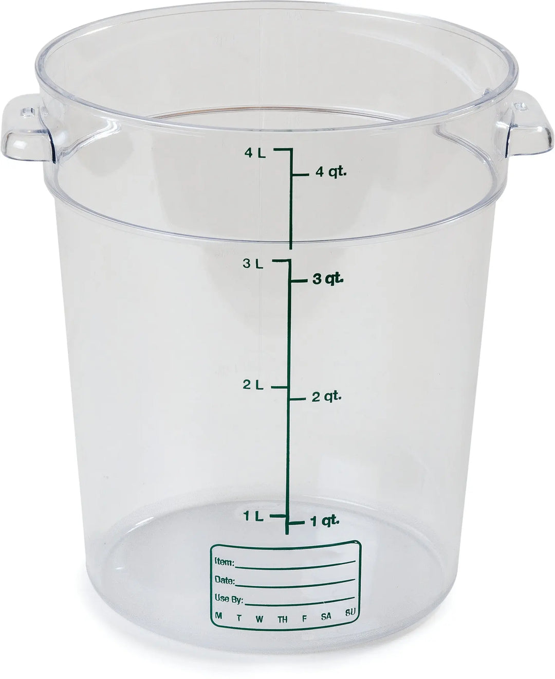 Carlisle 1076407 Round Clear Container 4 Quart StorPlus Carlisle