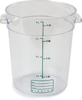 Carlisle 1076407 Round Clear Container 4 Quart StorPlus