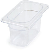 Carlisle StorPlus 3068707 1/9 Size Clear 4" Deep Insert Pan