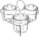 Carlisle 457307 Chrome Plated Wire Caddy with 3 Jars