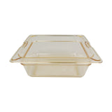 Carlisle 1/6 Size Food Pan 2.5 Inch Deep Amber StorPlus