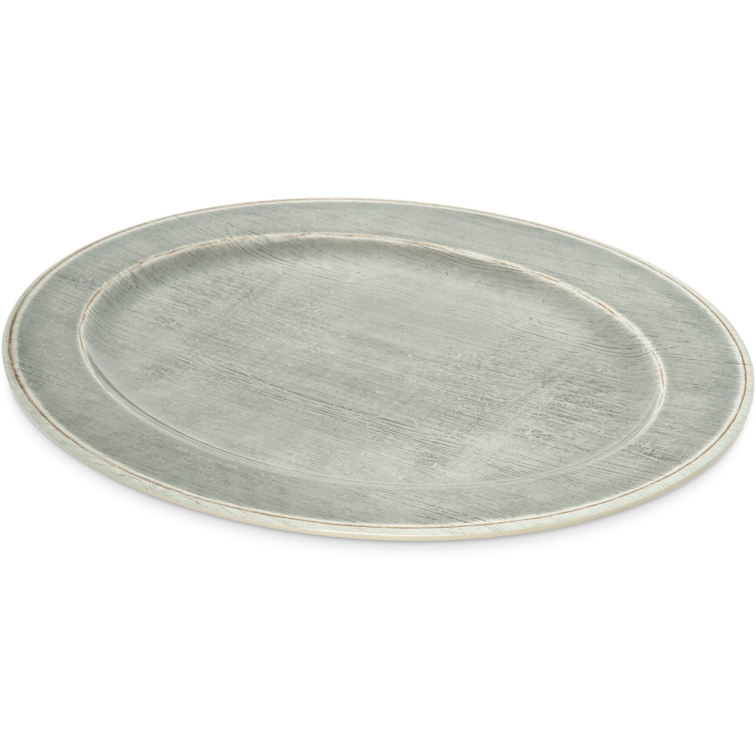 Carlisle Grove 6402118 Smoke Melamine Oval Platter 20" x 14" Carlisle