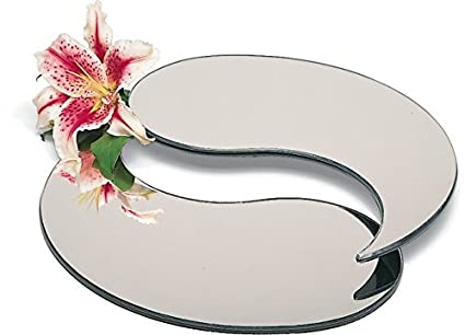 Carlisle SMTD1623 MirAcryl 15.25" 2-Piece Teardrop Mirror Tray