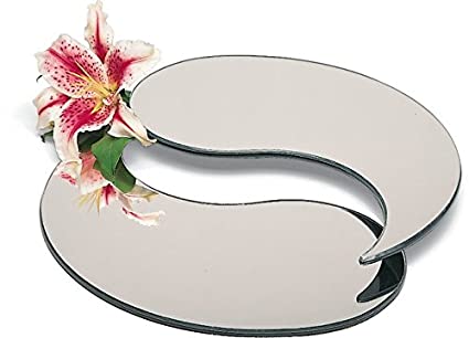 Carlisle SMTD1623 MirAcryl 15.25" 2-Piece Teardrop Mirror Tray Carlisle