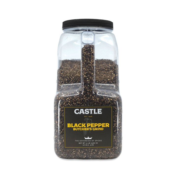 Castle 5 lb Butcher's Grind Coarse Ground Black Pepper Castle