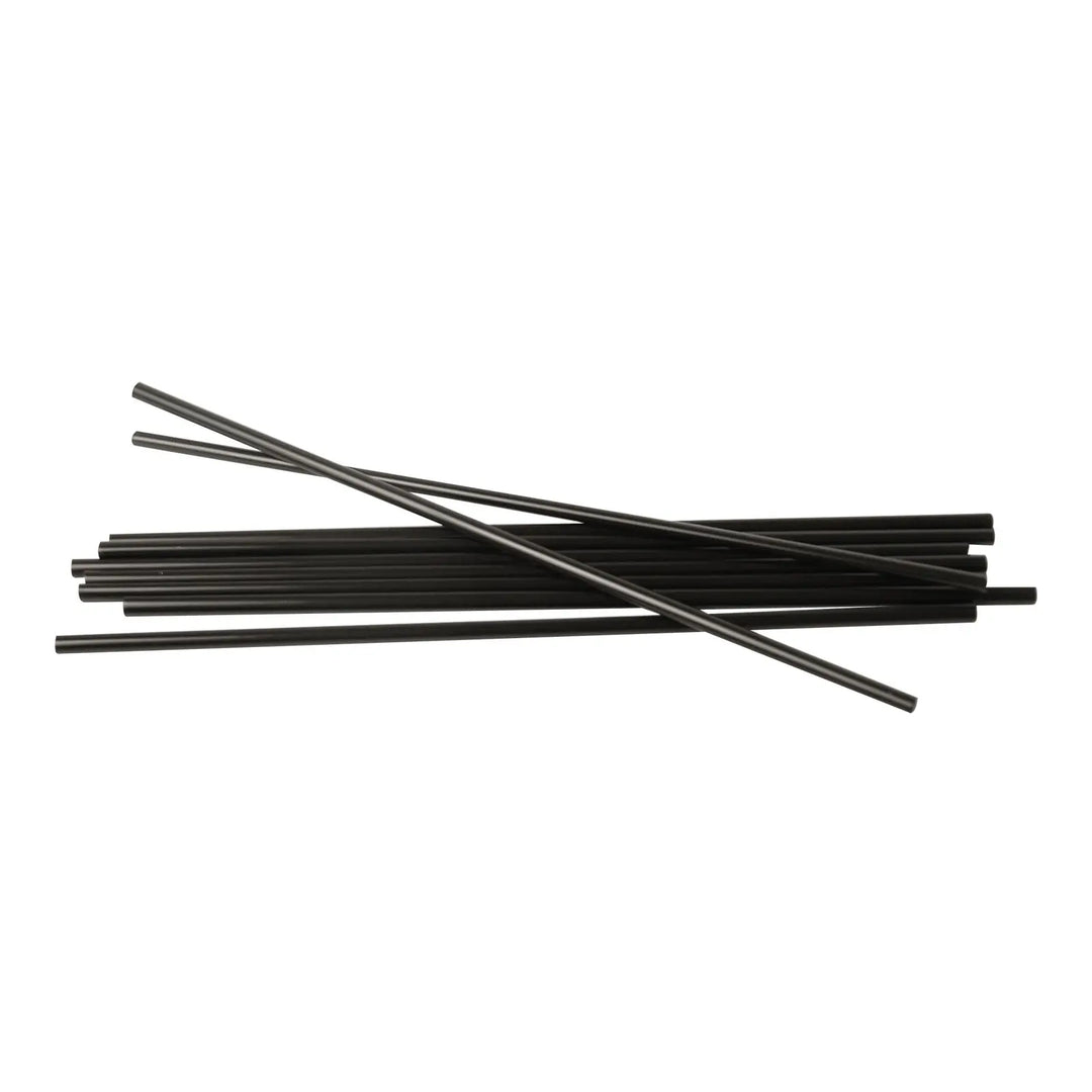 Cell-O-Core 7.75" Black Slim Straws