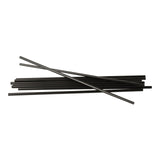 7.75" Black Slim Straws – Unwrapped Plastic Drink Straws