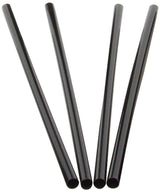 8" Black Smoothie Straws – Wide Plastic Fat Straws