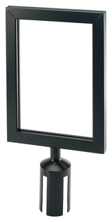 Winco CGSF-12K Stanchion Sign Frame Black 8-3/4 x 17-1/2