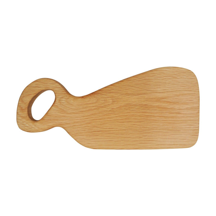 Cheforward Affirm White Oak Rectangle Rounded Kettle Bell Shape Board with Handle Cheforward