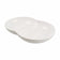 Cheforward Create 15011142013 33 oz White 2 Compartment Oval Bowl 10"