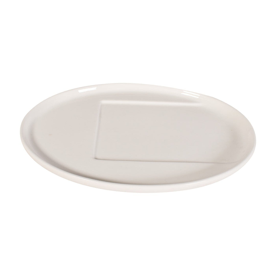 Cheforward Create Oval White Plate with Square Insert 11"