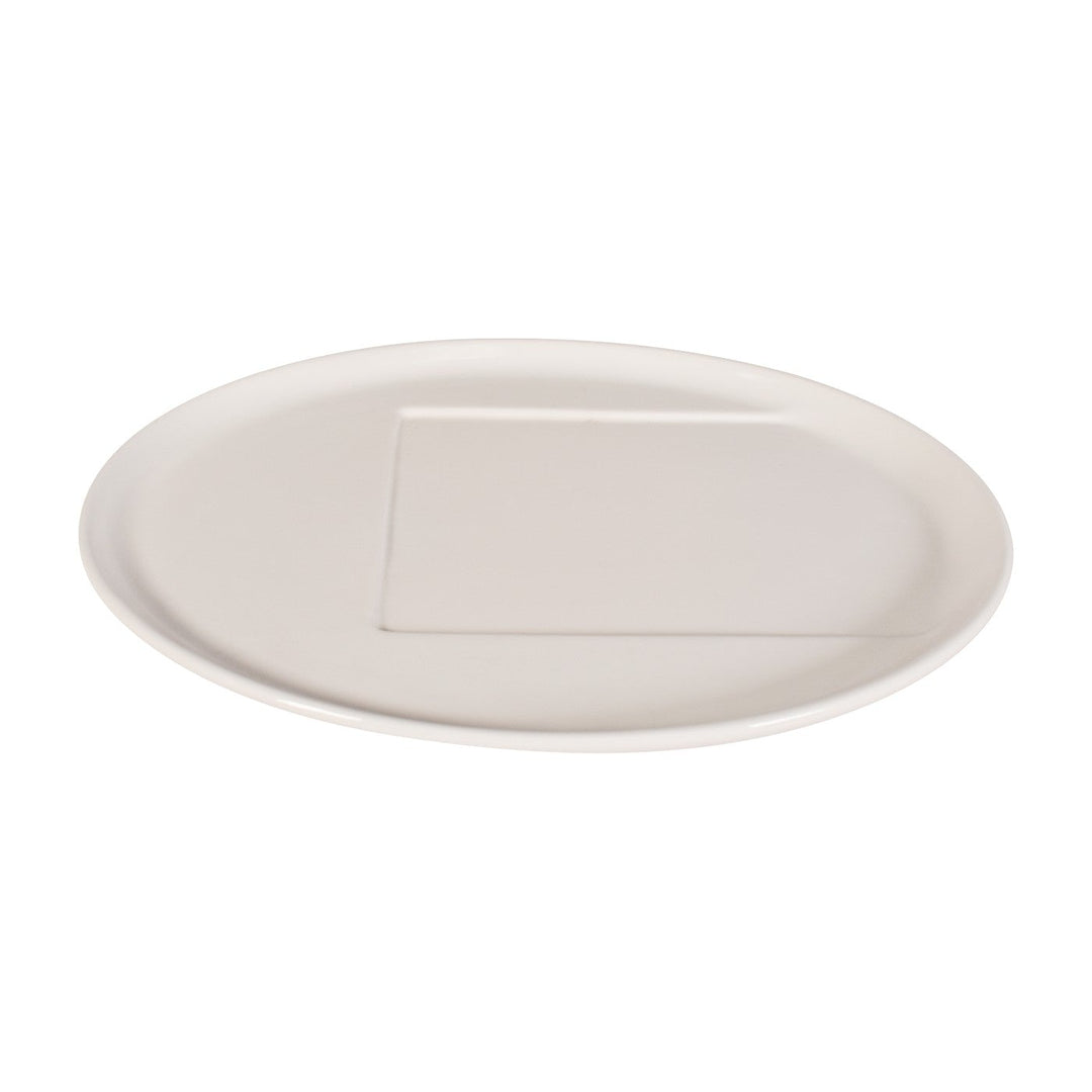 Cheforward Create Oval White Plate with Square Insert 9" Cheforward