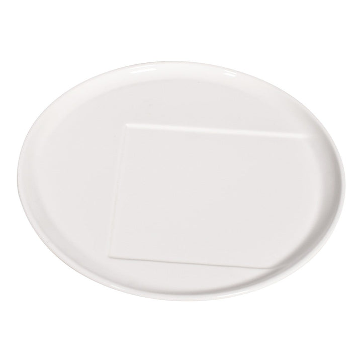 Cheforward Create Round 9" White Plate with Square Insert Cheforward
