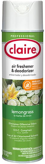Claire CL1307 Lemongrass Air Freshener and Deodorizer 12 oz