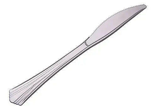 WNA 630155 Reflections Silver 7.5" Plastic Knives WNA