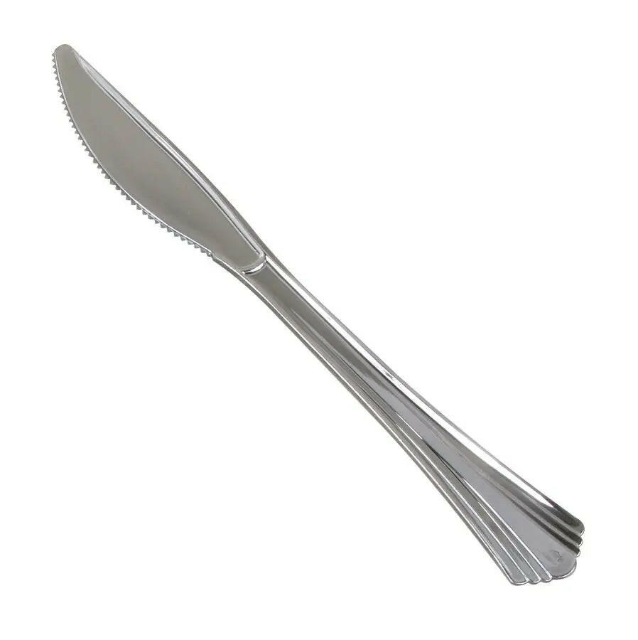 WNA 630155 Reflections Silver 7.5" Plastic Knives WNA