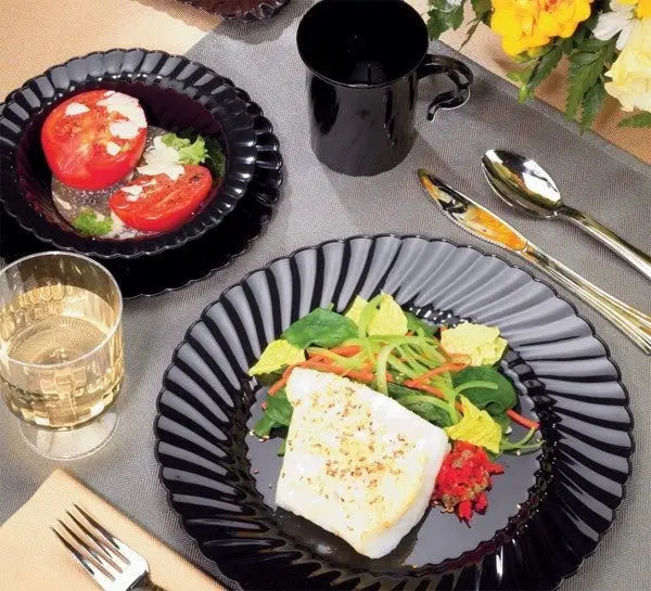 WNA CW7518BK Classicware 7.5" Black Heavy Duty Plates WNA