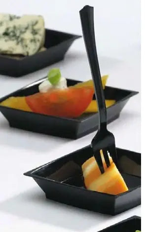 WNA APTFKBK Comet Petites 4.2" Tasting Fork Black WNA