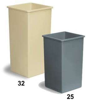 Continental 23 Gallon Beige Square Container (25BE)