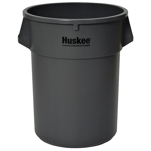Continental 4444GY 44 Gallon Grey Huskee Round Receptacle Continental