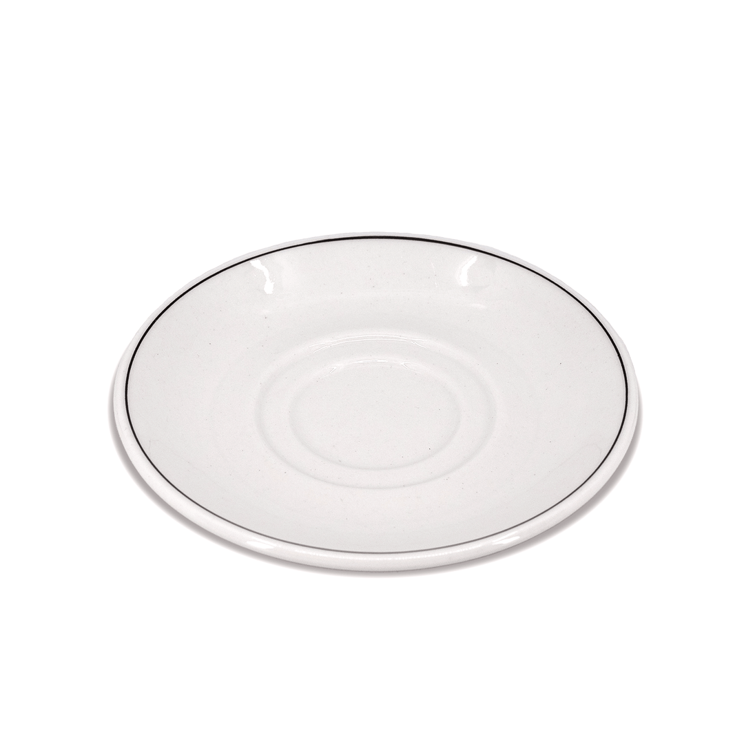 Continental 51CCBLK033 Black Line Double Well Saucer