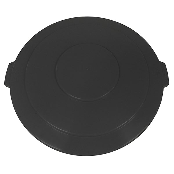 Continental 5501GY Grey Round Flat Receptacle Lid for 55 Gallon Huskee Receptacle