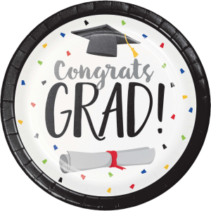 Creative Converting 356607 Fun Graduation 9" Paper Plate Creative Converting