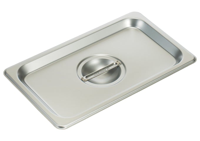 Winco SPSCQ Solid Stainless Steel Cover for 1/4 Size Steam Table Pan