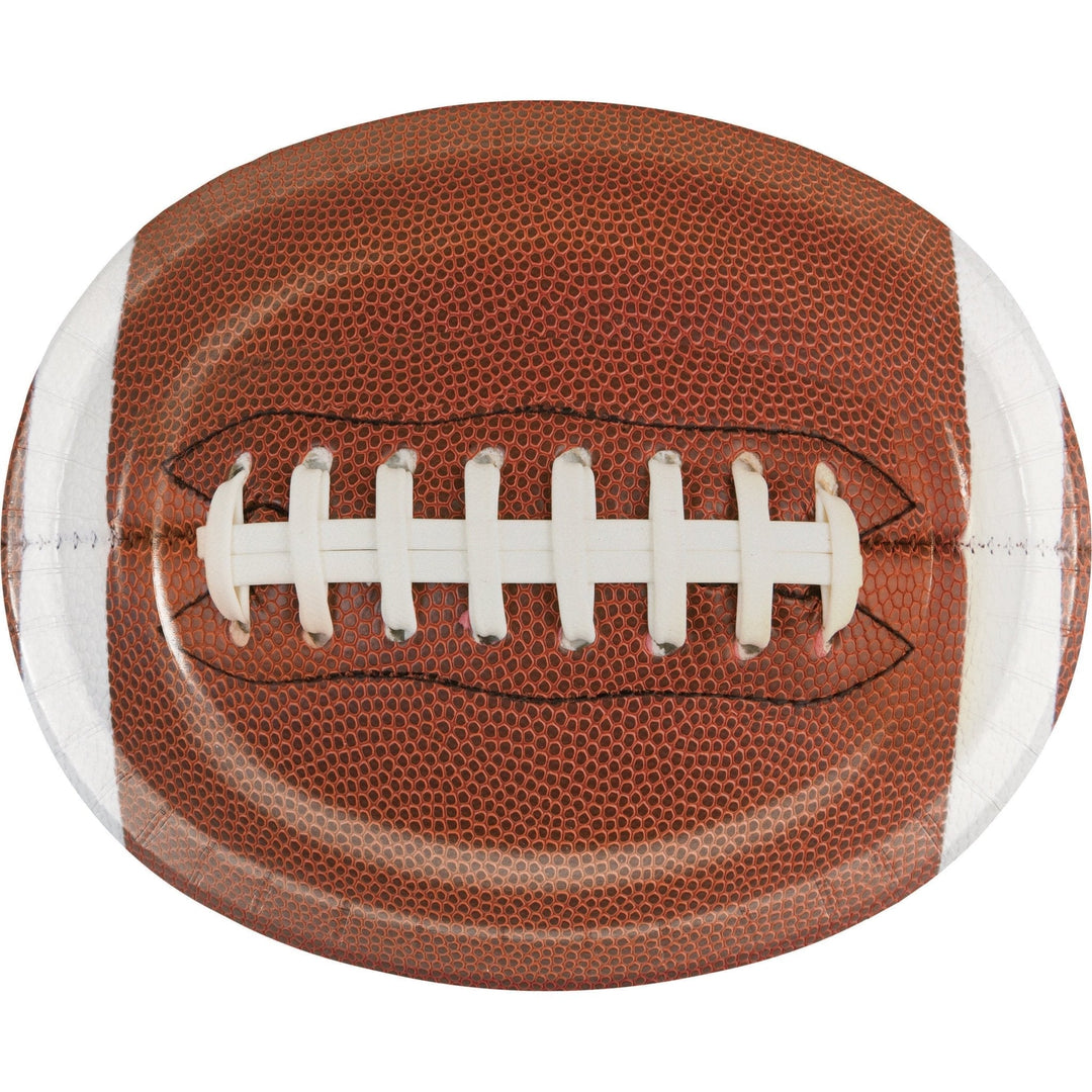 Creative Converting 324726 10 x 12 Paper Oval Football Platter