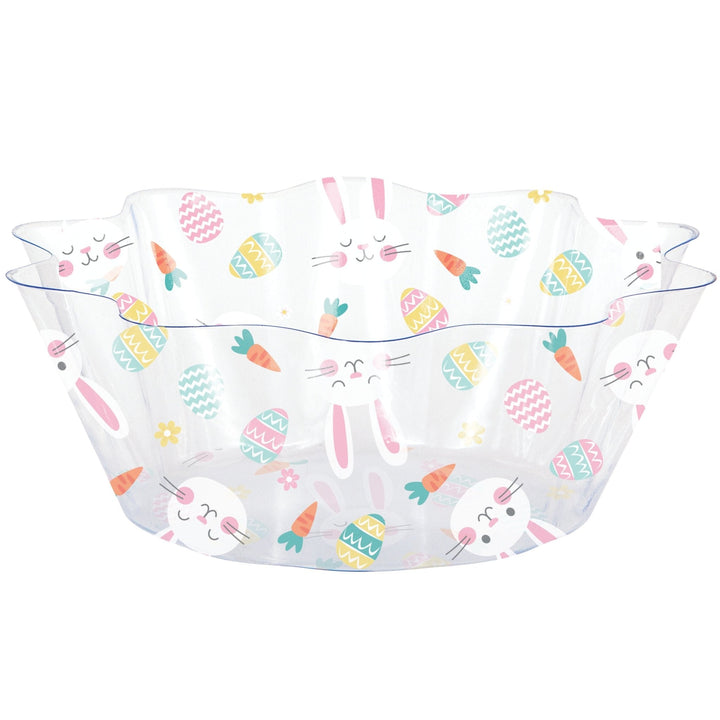 Creative Converting 356171 Plastic Easter Toss Fluted Bowl 8" Creative Converting