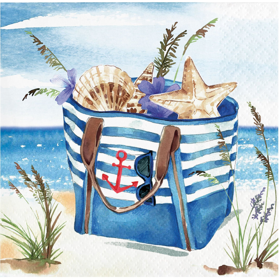 Creative Converting 369935 10" X 10" Seaside Summer Beverage NapkinsShopAtDean