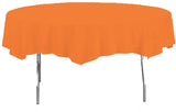 Creative Converting Round Sunkissed Orange 82" Plastic Table Covers