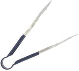 Adcraft SEP-10BU 10" Blue Scalloped Edge Stainless Steel Tongs