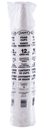 Dart 12J12 12 Oz White Foam Cup