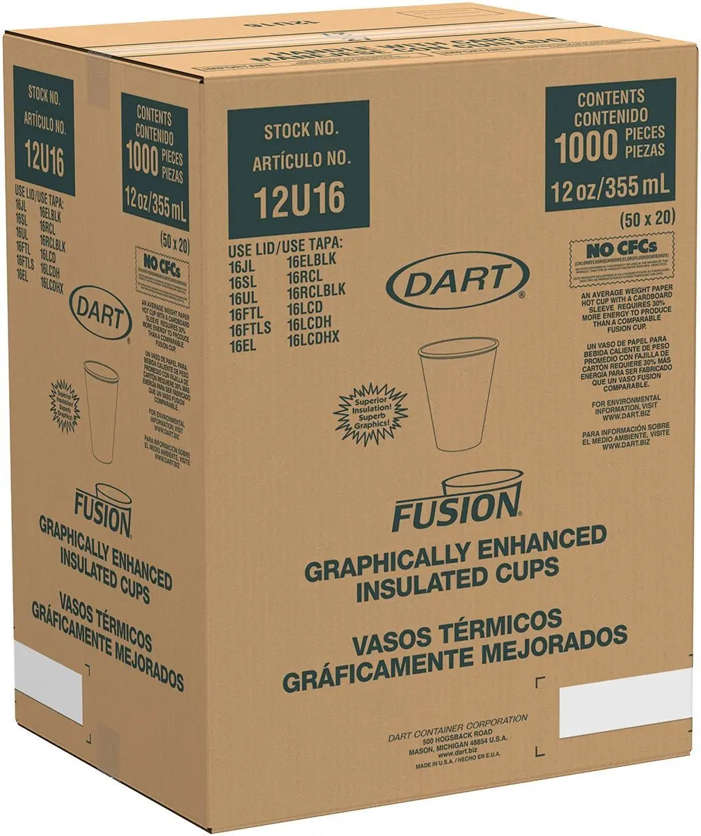 Dart 12U16ESC 12 Oz Fusion Escape Foam Cup Dart