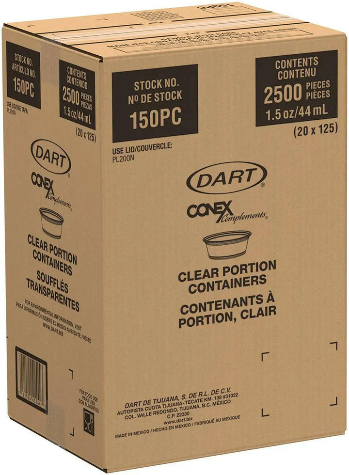 Dart 150PC 1.50 Oz Plastic Souffle Cups Dart