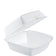 Dart 60HT1 6" White Foam Hinged Lid Container