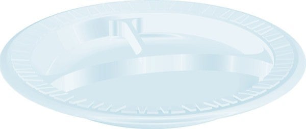 Dart 9CPWC 9" White Foam Disposable Plate