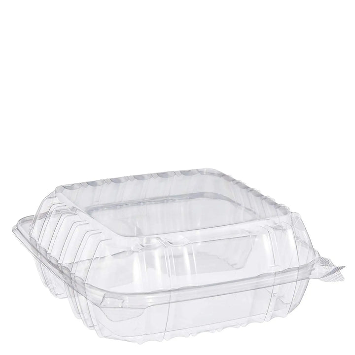 Dart C90PST3 9X8 3-Compartment ClearSeal Hinged Container Dart