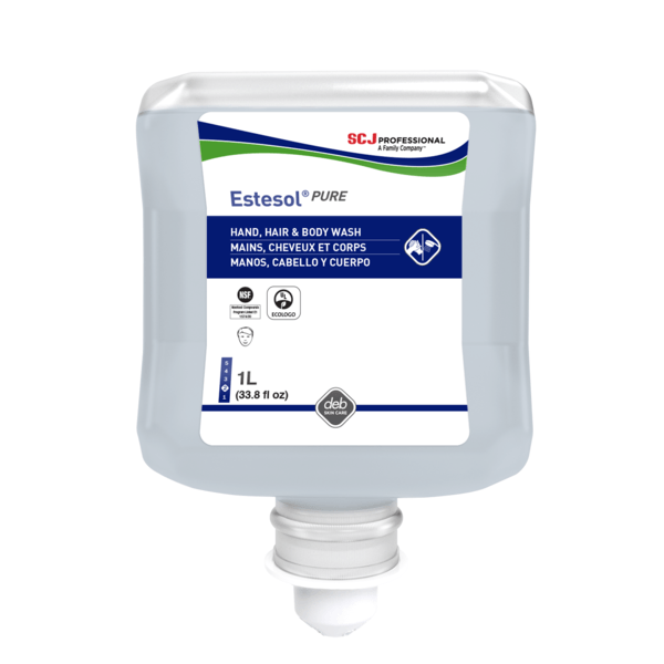 Deb PUW1L Estesol PURE Hand, Hair & Body 1-Liter Refills Deb