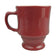 Diversified Ceramics DC125 8 Oz Footed Stacking Mug Burgundy and White
