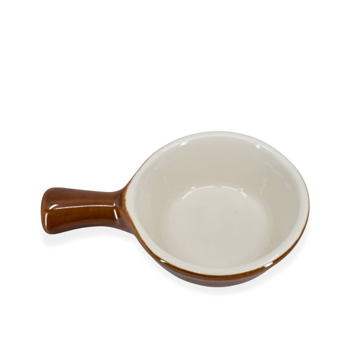Diversified Ceramics DC14 10 oz Laredo Brown and White Handled Soup BowlShopAtDean