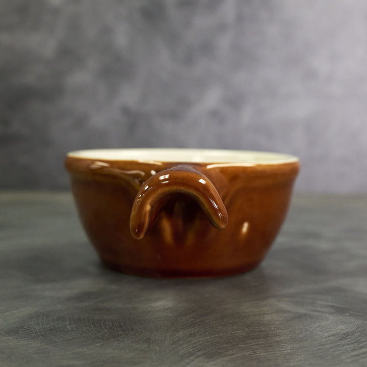 Diversified Ceramics DC14 10 oz Laredo Brown and White Handled Soup BowlShopAtDean